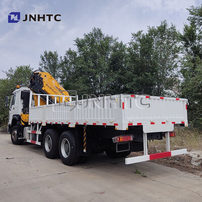 HOWO 6x4 400HP Cargo Truck Crane Lorry Truck Mounted With 14T Crane to Africa
