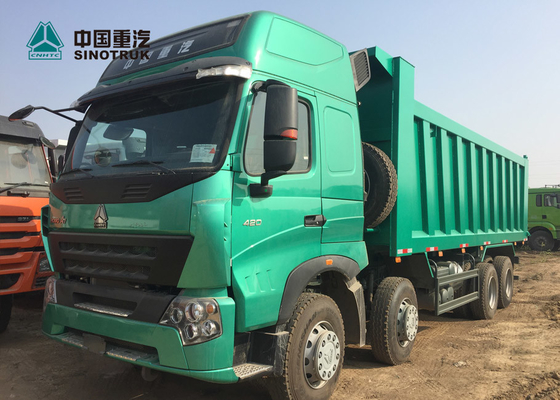 Euro 4 420HP High Roof Cab HOWO A7 Dump Truck With Double Bunker For Phillipine