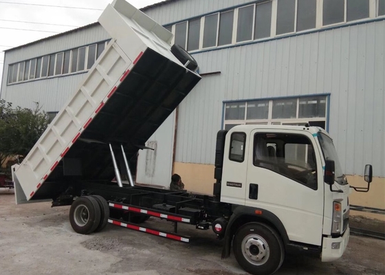 White 20-30T Sinotruk 4x2 Professional Heavy Duty Dump Truck 6 Wheeler For Middle Lift System