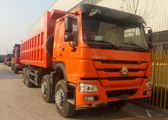 Four - Axle SINOTRUK 371 HP Heavy Dump Truck 8×4 50 Tons Loading 28CBM