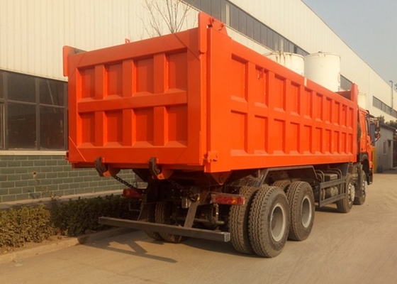 Four - Axle SINOTRUK 371 HP Heavy Dump Truck 8×4 50 Tons Loading 28CBM