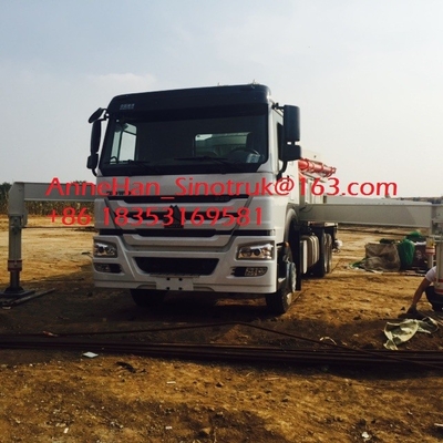 8 X 4 Truck Mounted Concrete Pump Truck Machine SINOTRUK HOWO Low Consumption