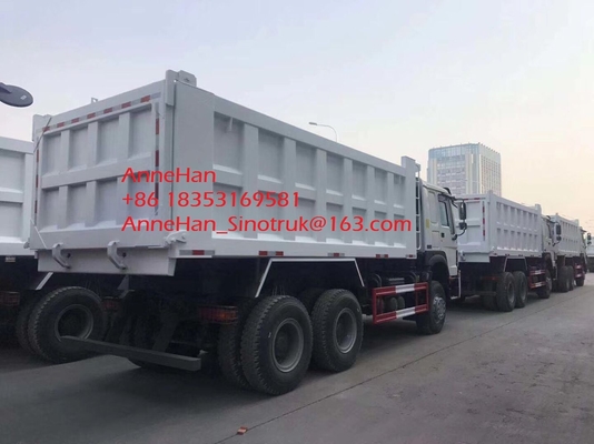 White Color Sinotruk Howo7 Heavy Duty Dump Truck , 10 Wheeler 20 Tons 6x4 Tipper Truck