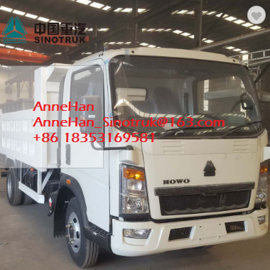 Euro3 Mid Liftting SINOTRUK Howo7 Light Duty Trucks LHD 4x2 116HP 5-7T Load
