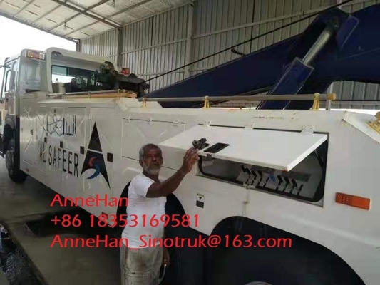 360 Degree Rotation Crane Wrecker Tow Heavy Cargo Truck For Broken Car Tow