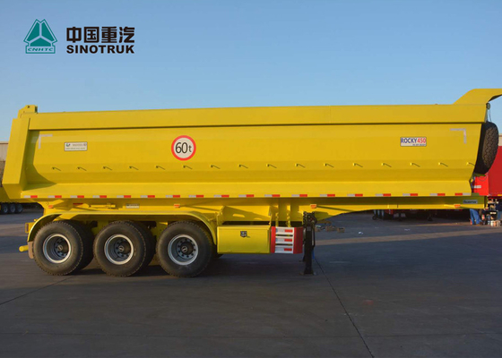 CIMC 70 T 13M Dump Heavy Duty Semi Trailers 30M3 Capacity From HYVA Lifting