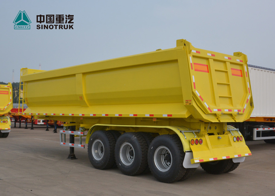 CIMC 3 Axle 40CBM U Shape Rear Dump Trailer / Tip Trailer Long Service Life
