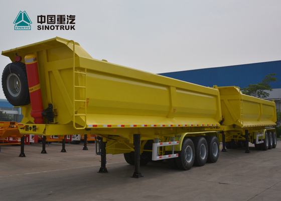 CIMC 70 T 13M Dump Heavy Duty Semi Trailers 30M3 Capacity From HYVA Lifting