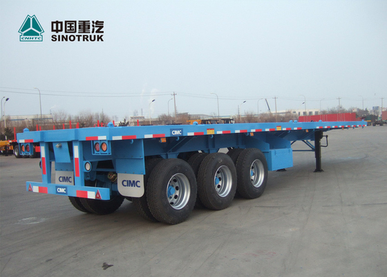 CIMC Tri - Axle Heavy Duty Semi Trailers 40ft High Flatbed Trailer With BPW Axles
