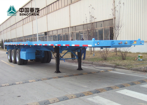 CIMC Tri - Axle Heavy Duty Semi Trailers 40ft High Flatbed Trailer With BPW Axles