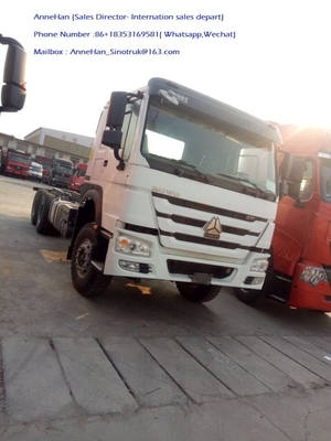 10 Tires SINOTRUK HOWO Cargo Truck Chassis Euro 2 LHD 6X4 336HP HW76 Cabin
