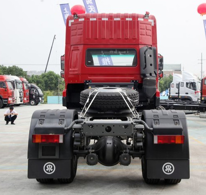 SINOTRUK STEYR 4X2 Tractor Trailer Dump Truck In Red Color For 8-20 Ton