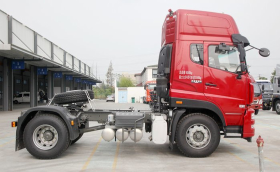 SINOTRUK STEYR 4X2 Tractor Trailer Dump Truck In Red Color For 8-20 Ton