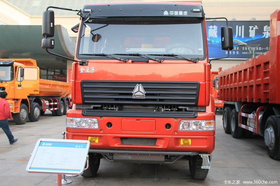 T Model Ventral Lift / Front Lift Mini Dump Truck SINOTRUK STEYR 8 By 4 EURO II Standard