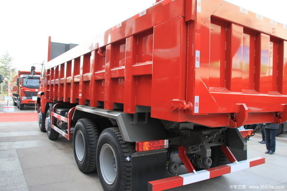 T Model Ventral Lift / Front Lift Mini Dump Truck SINOTRUK STEYR 8 By 4 EURO II Standard