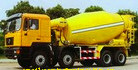 Diesel 8 X 4 Sinotruk STEYR Concrete Mixer Truck 336hp And 8 Cbm In Red Color