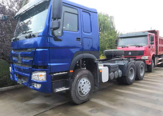Blue Color 371 HP HOWO Tractor Head Truck Semi Truck Mover For Tansport