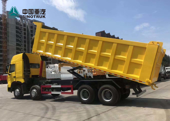 420HP 8X4 29CBM T7H Sinotruk Howo Dump Truck Yellow