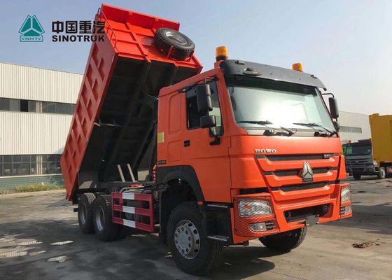 20CBM 13R22.5 Tubeless Tyre Sinotruk Howo 6x4 Dump Truck For Ghana In Orange