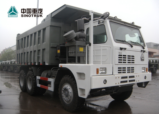 White 6x4 Mining King Heavy Duty Dump Truck 70T Payload Special Design