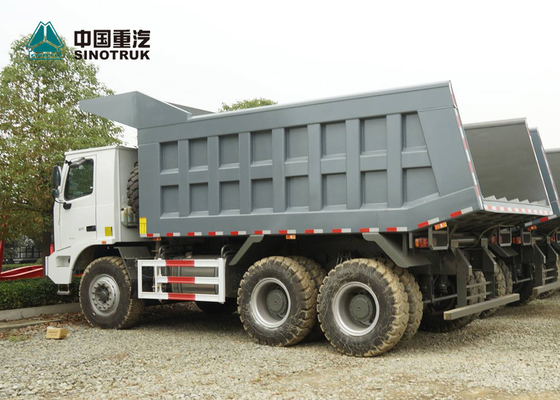 White 6x4 Mining King Heavy Duty Dump Truck 70T Payload Special Design