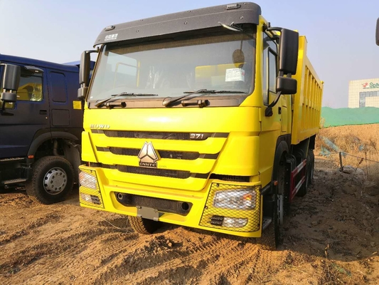 Yellow Color 10 Tires Big Dump Trucks SINOTRUK HOWO 371HP 6X4 Tipper Truck
