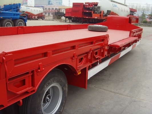 Promotion 4 Axle 60 Tons Low Bed Heavy Duty Semi Trailers With Long Service Life
