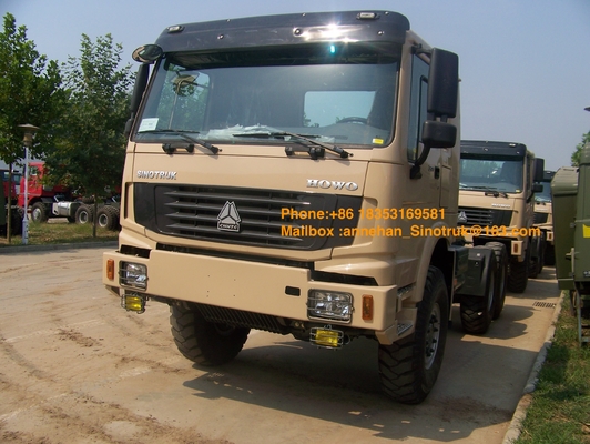 6x6 Sinotruk Howo7 Tractor Truck Euro2 Emission Stander 371hp For 50T Tow Capacity