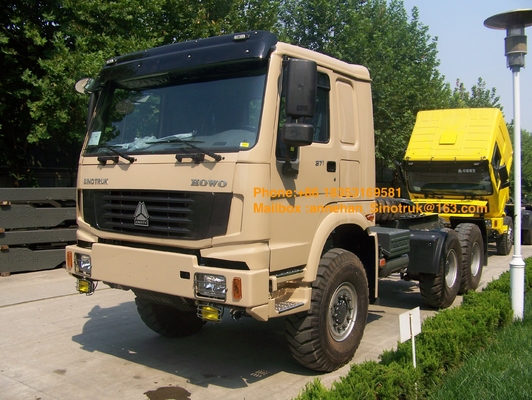 6x6 Sinotruk Howo7 Tractor Truck Euro2 Emission Stander 371hp For 50T Tow Capacity