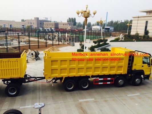 3axles 50-60T load capacity 12wheels dump trailer with 2Jost legs