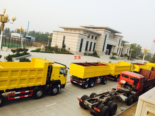 3axles 50-60T load capacity 12wheels dump trailer with 2Jost legs