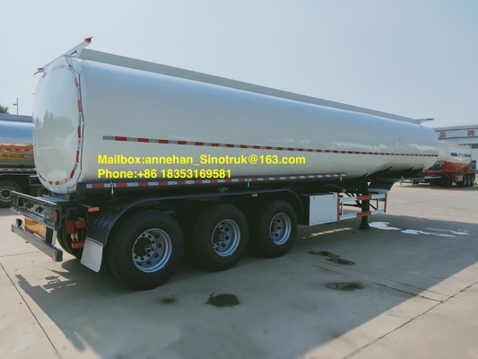 3 Axles Fuel oil Semi Trailer Truck Tri - Axle Tank Capacity 40 - 60 CBM