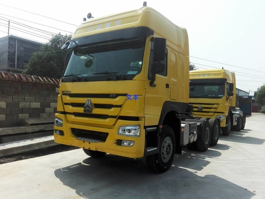 Howo Tractor Trailer Truck LHD 10 Wheels HW 79 High Roof Cab 102 Km / H
