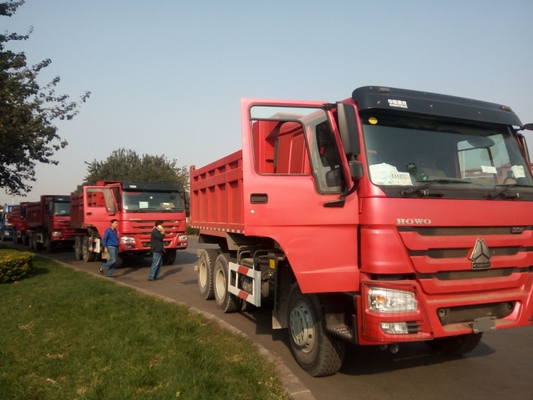 3 Axle Lhd Howo 6×4 Heavy Duty Dump Truck 371hp For Construction Business