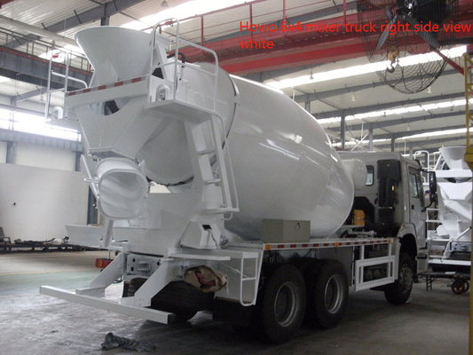White Howo 6x4 Howo Concrete Mixer Truck , Concrete Mixer Water Tank