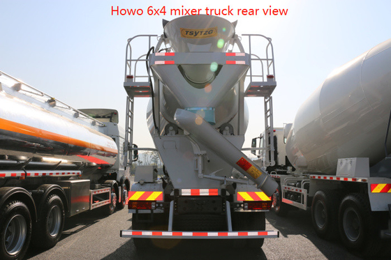 White Howo 6x4 Howo Concrete Mixer Truck , Concrete Mixer Water Tank