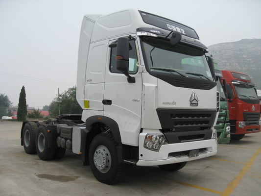 336hp Euro 3 Howo A7 Howo Tractor Truck In White Color Iso Passed