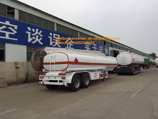 2 Axles Oil Fuel Tank Trailer Heavy Duty Semi Trailers Q345 Carbon Steel Material