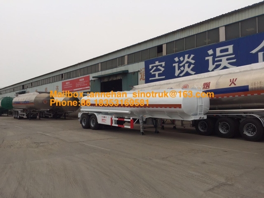 2 Axles Oil Fuel Tank Trailer Heavy Duty Semi Trailers Q345 Carbon Steel Material