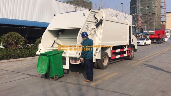 4x2 6 Tires Compressor Garbage Truck Of Sinotruk Howo7 8M3-10M3