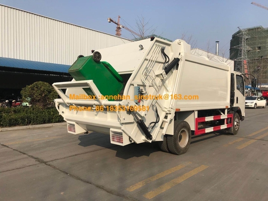 4x2 6 Tires Compressor Garbage Truck Of Sinotruk Howo7 8M3-10M3