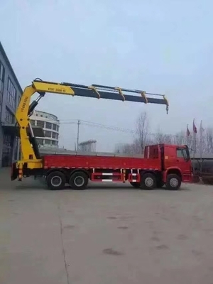 Howo 8x4 Cargo Truck Mounted Crane 12ton To 20 Ton High Performance