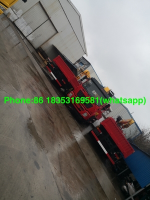 Sinotruk Xcmg 10T Stright Arm Truck Mounted Crane With 7000MM Cargo Box Euro2 LHD