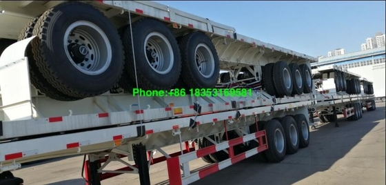 Flatbed Container Load 1200R20 40 Foot Semi Trailer
