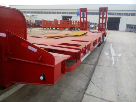 3 Axle Low Bed 11.00r20 Heavy Duty Semi Trailers