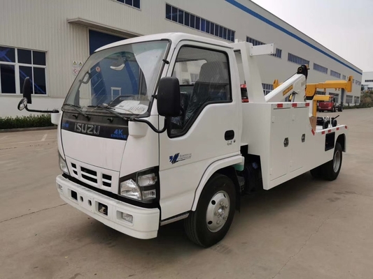 ISUZU 5 Tons Light Wrecker Tow Truck For City Road Rescue with Manual Gearbox High Operation Efficiency
