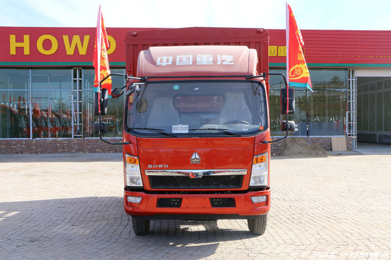 12 Ton 6 Wheeler Cargo Truck Sinotruk HOWO Light Truck with Red Color