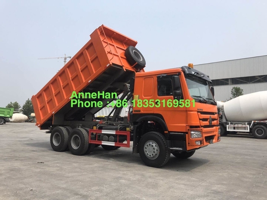 Orange 6x4 371hp 20M3 Heavy Duty Dump Truck With 10 Tyres