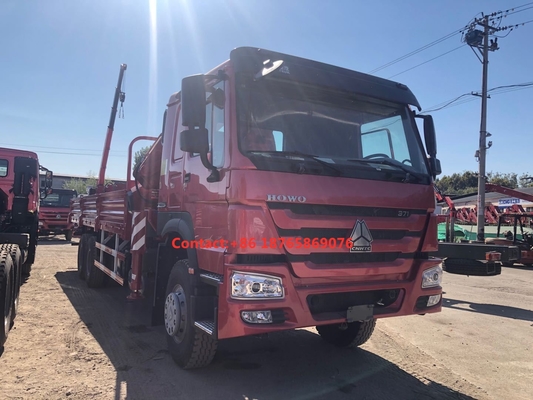 450hp 6*4 Heavy Cargo Truck 12T Telescoping Boom Mounted Crane