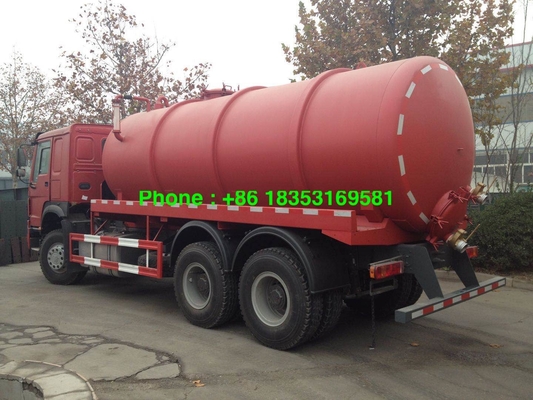 95km/H 17CBM 6x4 Sewage Suction Truck With Italy Pto Pump